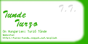 tunde turzo business card